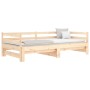 Trundle sofa bed solid pine wood 80x200 cm by , Beds and slatted bases - Ref: Foro24-840138, Price: 131,14 €, Discount: %