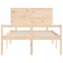 Cama para personas mayores con cabecero madera maciza de , Camas y somieres - Ref: Foro24-3195456, Precio: 175,58 €, Descuent...