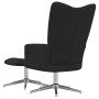 Silla de relajación con reposapiés terciopelo negro de , Sillones - Ref: Foro24-328134, Precio: 146,99 €, Descuento: %