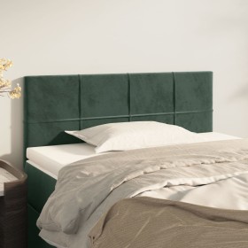 Cabecero de terciopelo verde oscuro 100x5x78/88 cm de , Cabeceros y pies de cama - Ref: Foro24-346043, Precio: 46,52 €, Descu...