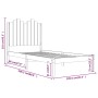 Estructura de cama madera maciza de pino 100x200 cm de , Camas y somieres - Ref: Foro24-3103768, Precio: 104,88 €, Descuento: %