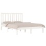 Estructura de cama madera maciza de pino blanco 135x190 cm de , Camas y somieres - Ref: Foro24-3103819, Precio: 131,99 €, Des...