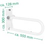 RIDDER Toilet support bar 55.5 cm 100 kg A0130101 by RIDDER, Safety handles - Ref: Foro24-421616, Price: 128,38 €, Discount: %