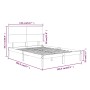 Estructura de cama de matrimonio madera maciza 135x190 cm de , Camas y somieres - Ref: Foro24-3104778, Precio: 132,76 €, Desc...