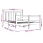 Estructura de cama de madera maciza blanca 135x190 cm de , Camas y somieres - Ref: Foro24-3105291, Precio: 147,79 €, Descuent...