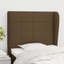 Headboard with dark brown fabric ears 83x23x118/128 cm by , Headboards and footboards - Ref: Foro24-3117933, Price: 72,98 €, ...