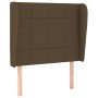 Headboard with dark brown fabric ears 83x23x118/128 cm by , Headboards and footboards - Ref: Foro24-3117933, Price: 72,98 €, ...