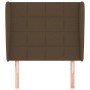 Headboard with dark brown fabric ears 83x23x118/128 cm by , Headboards and footboards - Ref: Foro24-3117933, Price: 72,98 €, ...