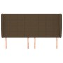 Headboard with dark brown fabric ears 163x23x118/128 cm by , Headboards and footboards - Ref: Foro24-3117965, Price: 123,69 €...