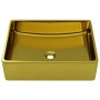 Lavabo 41x30x12 cm cerámica dorado de vidaXL, Lavabos - Ref: Foro24-143496, Precio: 86,60 €, Descuento: %