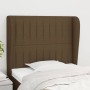 Headboard with dark brown fabric ears 93x23x118/128 cm by , Headboards and footboards - Ref: Foro24-3118179, Price: 77,48 €, ...