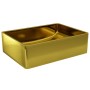 Lavabo 41x30x12 cm cerámica dorado de vidaXL, Lavabos - Ref: Foro24-143496, Precio: 86,60 €, Descuento: %