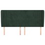 Headboard with dark green velvet ears 183x23x118/128cm by , Headboards and footboards - Ref: Foro24-3118257, Price: 130,96 €,...