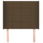 Headboard with dark brown fabric ears 83x16x118/128 cm by , Headboards and footboards - Ref: Foro24-3119557, Price: 70,12 €, ...