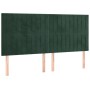 Headboard with LED lights dark green velvet 180x5x118/128 cm by , Headboards and footboards - Ref: Foro24-3122725, Price: 127...