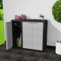 Garden cabinet with 2 shelves, black and grey. by vidaXL, Lockers and storage cabinets - Ref: Foro24-43705, Price: 127,62 €, ...