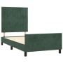 Dark green velvet bed frame with headboard 80x200 cm by , Beds and slatted bases - Ref: Foro24-3125846, Price: 134,21 €, Disc...