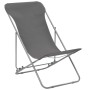 Folding beach chairs 2 units steel and gray oxford fabric by vidaXL, Garden chairs - Ref: Foro24-44361, Price: 60,99 €, Disco...