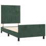 Dark green velvet bed frame with headboard 90x190 cm by , Beds and slatted bases - Ref: Foro24-3125852, Price: 154,17 €, Disc...