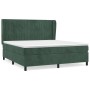 Cama box spring con colchón terciopelo verde oscuro 160x200 cm de , Camas y somieres - Ref: Foro24-3129342, Precio: 569,21 €,...