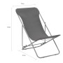 Folding beach chairs 2 units steel and gray oxford fabric by vidaXL, Garden chairs - Ref: Foro24-44361, Price: 60,99 €, Disco...