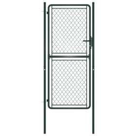 Green steel garden fence gate 100x175 cm by vidaXL, garden gates - Ref: Foro24-144406, Price: 169,99 €, Discount: %