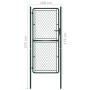 Green steel garden fence gate 100x175 cm by vidaXL, garden gates - Ref: Foro24-144406, Price: 169,24 €, Discount: %