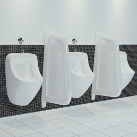 White Ceramic Wall Urinal Privacy Divider by vidaXL, Urinals - Ref: Foro24-143852, Price: 146,23 €, Discount: %