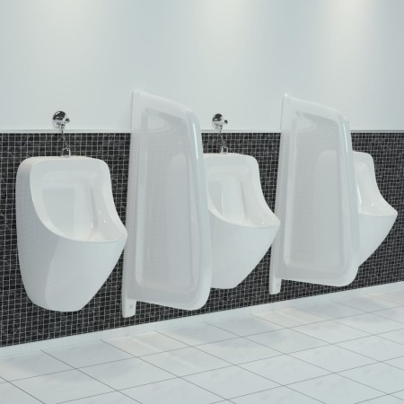 Separador de privacidad de urinario de pared cerámica blanco de vidaXL, Urinarios - Ref: Foro24-143852, Precio: 146,94 €, Des...