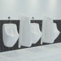 Separador de privacidad de urinario de pared cerámica blanco de vidaXL, Urinarios - Ref: Foro24-143852, Precio: 145,48 €, Des...