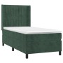 Box spring bed with mattress and LED dark green velvet 100x200cm by , Beds and slatted bases - Ref: Foro24-3139670, Price: 41...