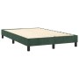 Cama box spring con colchón terciopelo verde oscuro 120x200 cm de , Camas y somieres - Ref: Foro24-3141296, Precio: 386,91 €,...