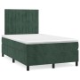 Cama box spring con colchón terciopelo verde oscuro 120x200 cm de , Camas y somieres - Ref: Foro24-3143136, Precio: 443,25 €,...