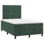 Cama box spring con colchón terciopelo verde oscuro 120x200 cm de , Camas y somieres - Ref: Foro24-3143136, Precio: 443,25 €,...