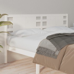 Solid white pine wood headboard 141x4x100 cm by , Headboards and footboards - Ref: Foro24-818766, Price: 63,56 €, Discount: %