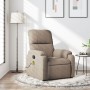 Sillón reclinable de masaje tela de microfibra gris taupe de , Sillones - Ref: Foro24-373456, Precio: 250,76 €, Descuento: %