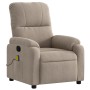 Sillón reclinable de masaje tela de microfibra gris taupe de , Sillones - Ref: Foro24-373456, Precio: 250,76 €, Descuento: %