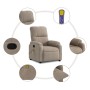 Sillón reclinable de masaje tela de microfibra gris taupe de , Sillones - Ref: Foro24-373456, Precio: 250,76 €, Descuento: %