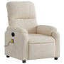 Sillón reclinable de masaje tela de microfibra beige de , Sillones - Ref: Foro24-373461, Precio: 253,99 €, Descuento: %