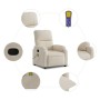 Sillón reclinable de masaje tela de microfibra beige de , Sillones - Ref: Foro24-373461, Precio: 253,99 €, Descuento: %