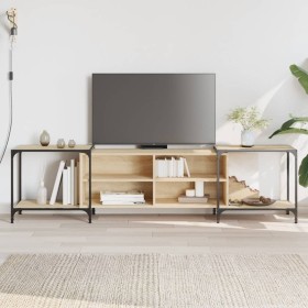 Mueble de TV madera de ingeniería roble Sonoma 203x37x50 cm de , Muebles TV - Ref: Foro24-837608, Precio: 78,99 €, Descuento: %