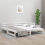 Trundle sofa bed solid white pine wood 90x190 cm by , Beds and slatted bases - Ref: Foro24-840136, Price: 168,94 €, Discount: %