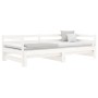 Trundle sofa bed solid white pine wood 90x190 cm by , Beds and slatted bases - Ref: Foro24-840136, Price: 168,94 €, Discount: %