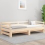 Trundle sofa bed solid pine wood 90x200 cm by , Beds and slatted bases - Ref: Foro24-840141, Price: 147,70 €, Discount: %