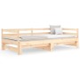 Trundle sofa bed solid pine wood 90x200 cm by , Beds and slatted bases - Ref: Foro24-840141, Price: 147,70 €, Discount: %