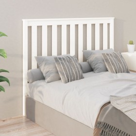 Solid white pine wood bed headboard 141x6x101 cm by , Headboards and footboards - Ref: Foro24-818516, Price: 66,02 €, Discoun...