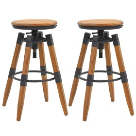 Kitchen stools 2 units solid fir wood by vidaXL, Kitchen stools - Ref: Foro24-245782, Price: 166,75 €, Discount: %