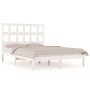 Estructura de cama madera maciza de pino blanca 150x200 cm de , Camas y somieres - Ref: Foro24-3104484, Precio: 141,00 €, Des...