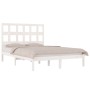 Estructura de cama madera maciza de pino blanca 150x200 cm de , Camas y somieres - Ref: Foro24-3104484, Precio: 141,00 €, Des...