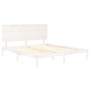 White solid wood bed frame Supe King 180x200 cm by , Beds and slatted bases - Ref: Foro24-3104819, Price: 178,74 €, Discount: %